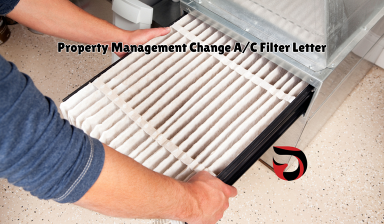Property Management Change A/C Filter Letter